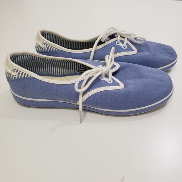 Grasshoppers Womens Casual Blue Canvas Walking Shoes, Size 7W - Picture 4 of 8